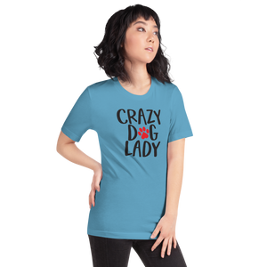 Crazy Dog Lady (Dog lover) Funny Light T-Shirt by Design Express