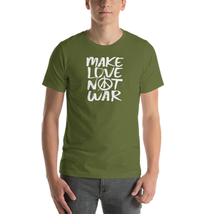 Olive / S Make Love Not War (Funny) Unisex T-Shirt by Design Express