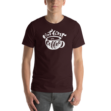 Oxblood Black / S But First Coffee (Coffee Lover) Funny Unisex T-Shirt by Design Express