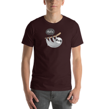 Oxblood Black / S Hola Sloths Short-Sleeve Unisex T-Shirt by Design Express