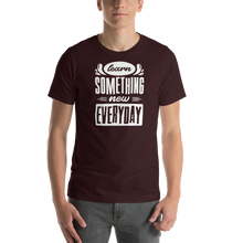 Oxblood Black / S Learn Something New Everyday Short-Sleeve Unisex T-Shirt by Design Express