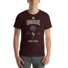 Oxblood Black / S Be Unique, Write Your Own Story Unisex T-Shirt by Design Express