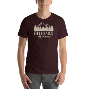 Oxblood Black / S Mountains Are Calling Unisex T-Shirt by Design Express