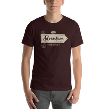 Oxblood Black / S the Adventure Begin Unisex T-Shirt by Design Express