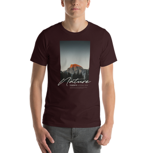 Oxblood Black / S Nature Yosemite Unisex T-shirt Front by Design Express