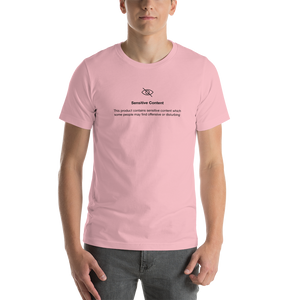 Pink / S Sensitive Content (Funny) Unisex Light T-Shirt by Design Express