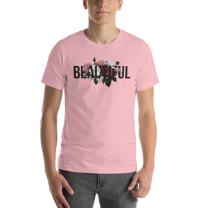 Pink / S Beautiful Flower Short-Sleeve Unisex Light T-Shirt by Design Express