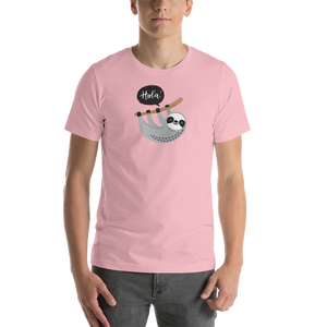 Pink / S Hola Sloths Short-Sleeve Unisex T-Shirt by Design Express