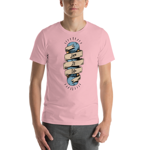 Pink / S Live it Up Short-Sleeve Unisex T-Shirt by Design Express