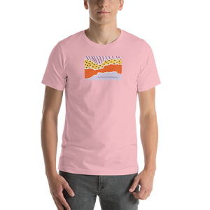 Pink / S Surround Yourself with Happiness Unisex T-Shirt by Design Express