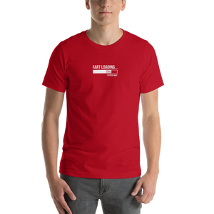 Red / XS Fart Loading Small (Funny) Dark Short-Sleeve Unisex T-Shirt by Design Express