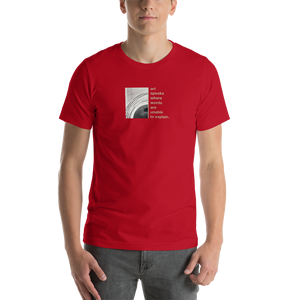 Red / XS Art speaks where words are unable to explain Short-Sleeve Unisex T-Shirt by Design Express