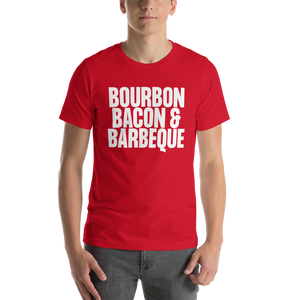 Bourbon Bacon & Barbeque (Funny) Short-Sleeve Unisex T-Shirt