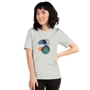 Silver / S Peace Abstract Art Short-Sleeve Unisex T-Shirt by Design Express