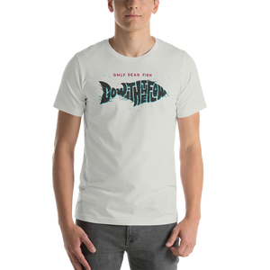 Silver / S Only Dead Fish Go with the Flow Unisex T-Shirt by Design Express