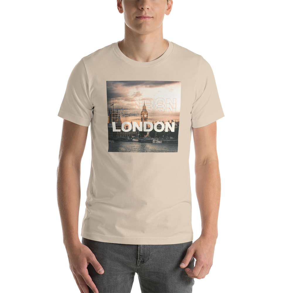 Soft Cream / XS London Square Unisex White T-Shirt by Design Express