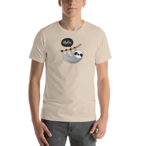 Soft Cream / XS Hola Sloths Short-Sleeve Unisex T-Shirt by Design Express