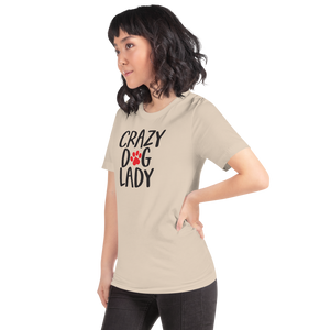 Crazy Dog Lady (Dog lover) Funny Light T-Shirt by Design Express