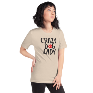 Crazy Dog Lady (Dog lover) Funny Light T-Shirt by Design Express