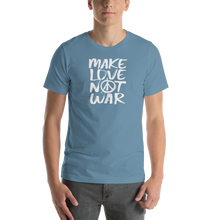 Steel Blue / S Make Love Not War (Funny) Unisex T-Shirt by Design Express