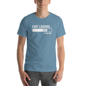 Steel Blue / S Fart Loading (Funny) Dark Unisex T-Shirt by Design Express