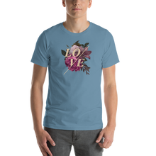 Steel Blue / S Love Flower Short-Sleeve Unisex T-Shirt by Design Express