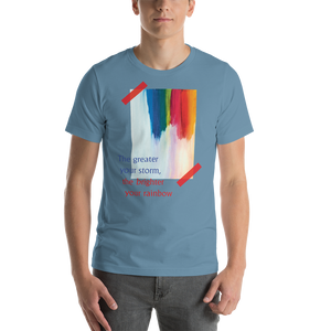 Steel Blue / S Rainbow Short-Sleeve Unisex T-Shirt by Design Express