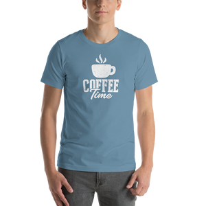 Steel Blue / S Coffee Time Short-Sleeve Unisex T-Shirt by Design Express