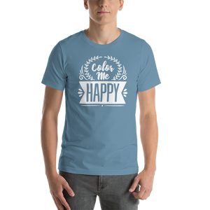 Steel Blue / S Color Me Happy Short-Sleeve Unisex T-Shirt by Design Express