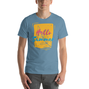 Steel Blue / S Hello Summer Short-Sleeve Unisex T-Shirt by Design Express