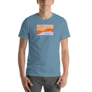 Steel Blue / S Surround Yourself with Happiness Unisex T-Shirt by Design Express