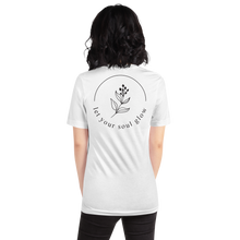 Let your soul glow Back Short-Sleeve Unisex White T-Shirt by Design Express