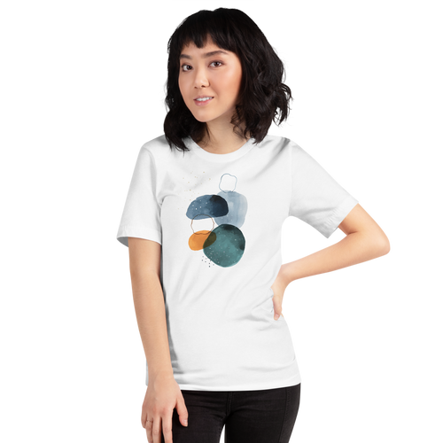 White / XS Peace Abstract Art Short-Sleeve Unisex T-Shirt by Design Express