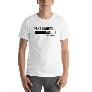 White / XS Fart Loading (Funny) Light Unisex T-Shirt by Design Express