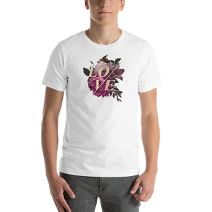 White / XS Love Flower Short-Sleeve Unisex T-Shirt by Design Express