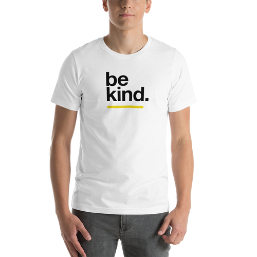 XS Be Kind Short-Sleeve Unisex White T-Shirt by Design Express