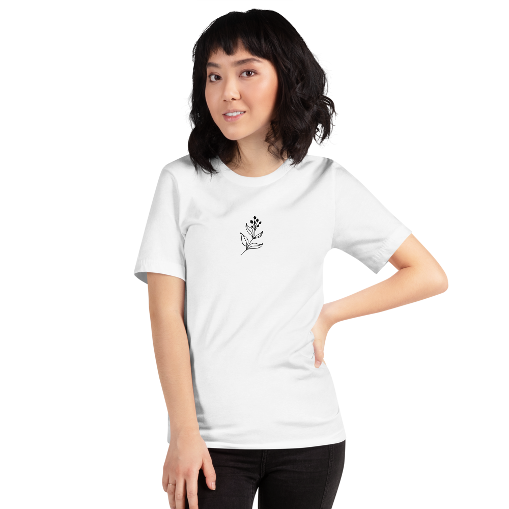 XS Let your soul glow Back Short-Sleeve Unisex White T-Shirt by Design Express