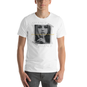 White / XS Silence Short-Sleeve Unisex T-Shirt by Design Express