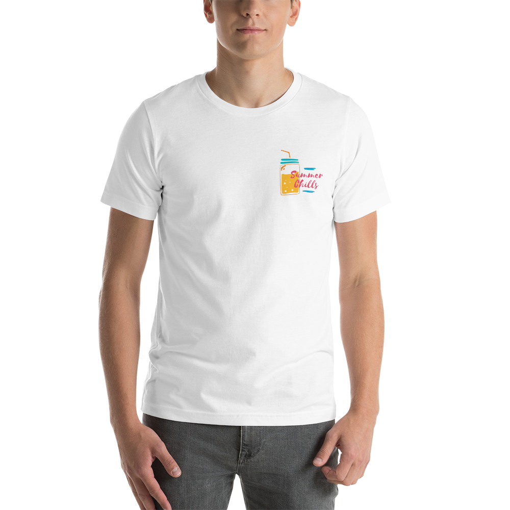 White / XS Drink Summer Chills Short-Sleeve Unisex T-Shirt by Design Express