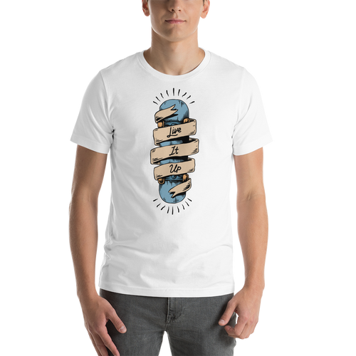 White / XS Live it Up Short-Sleeve Unisex T-Shirt by Design Express