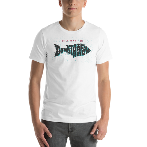 White / XS Only Dead Fish Go with the Flow Unisex T-Shirt by Design Express