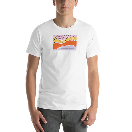 White / XS Surround Yourself with Happiness Unisex T-Shirt by Design Express