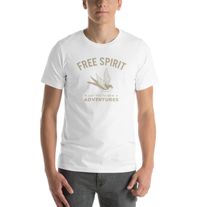 White / XS Free Spirit Short-Sleeve Unisex T-Shirt by Design Express