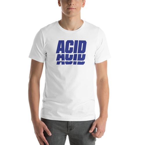 White / XS ACID Blue Unisex T-Shirt by Design Express