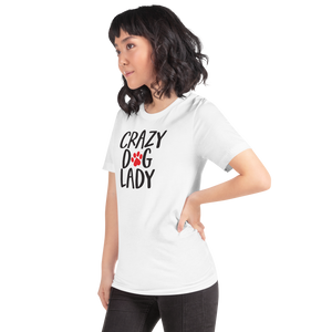 Crazy Dog Lady (Dog lover) Funny Light T-Shirt by Design Express