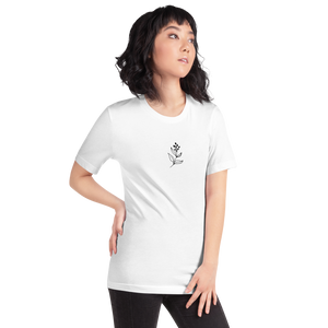 Let your soul glow Back Short-Sleeve Unisex White T-Shirt by Design Express