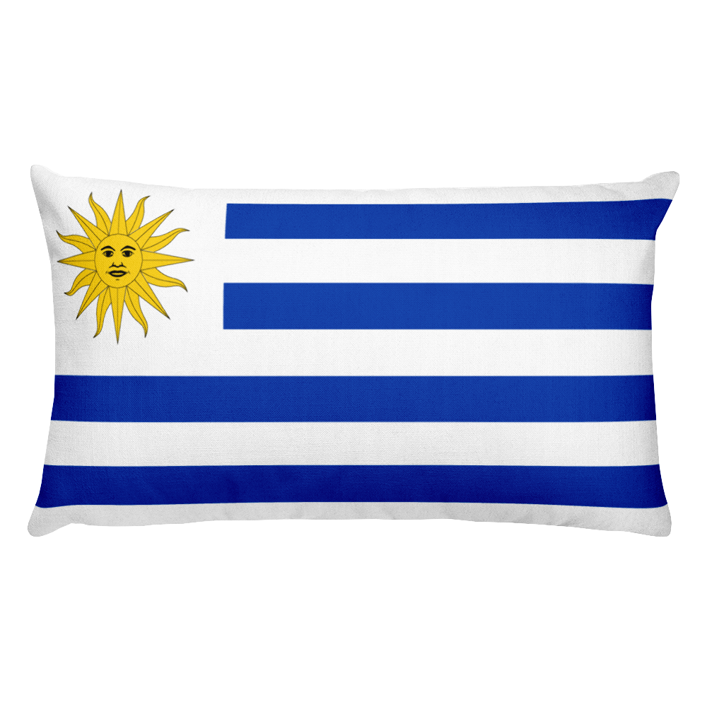 Default Title Uruguay Flag Allover Print Rectangular Pillow Home by Design Express