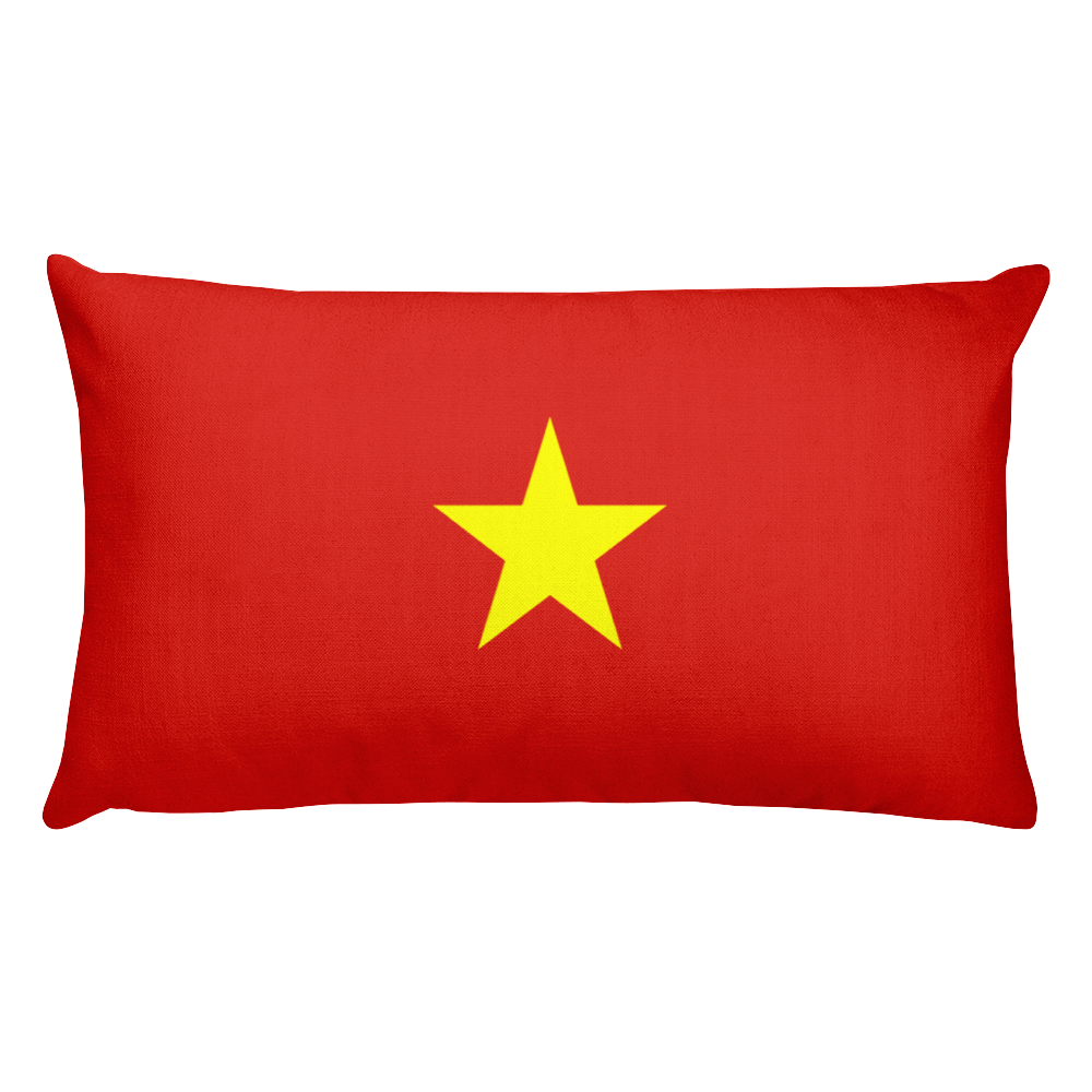 Default Title Vietnam Flag Allover Print Rectangular Pillow Home by Design Express