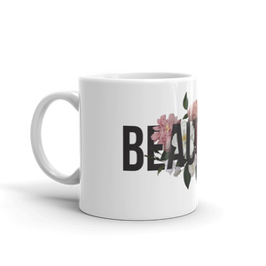 Beautiful Flower White glossy mug by Design Express