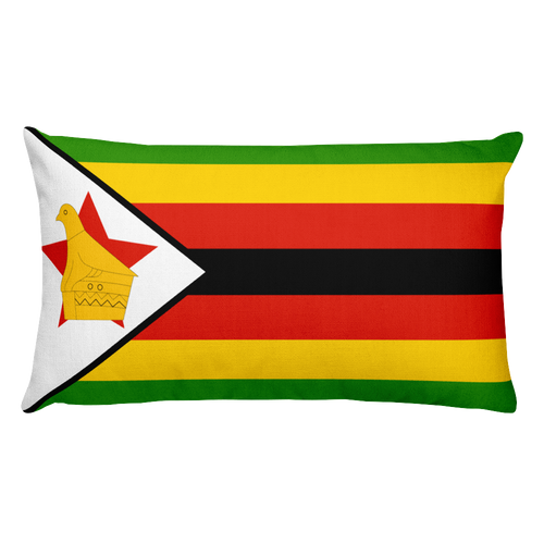 Default Title Zimbabwe Flag Allover Print Rectangular Pillow Home by Design Express